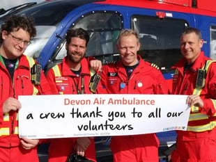 Devon Air Ambulance says thanks to volunteers and supporters