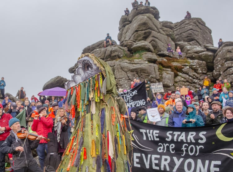 Old Crocker was out with campaigners at Hound Tor yesterday (Sunday)