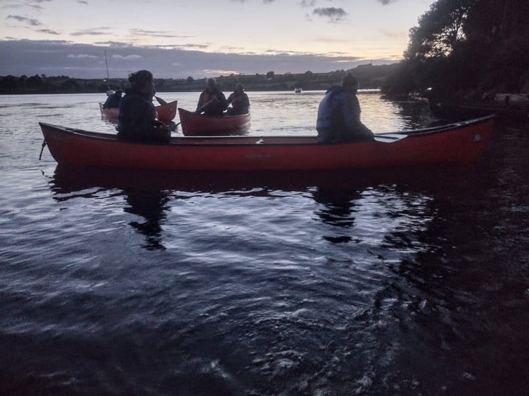 Canoes gathering at High House Point - Fiona van Es