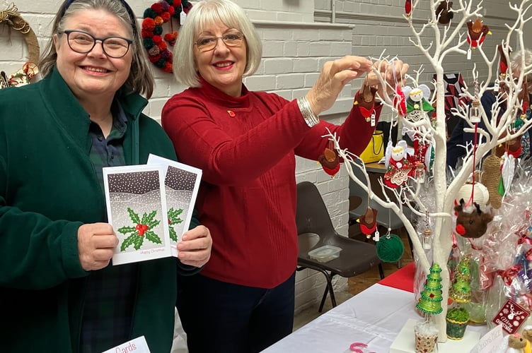 Left: Well known local artist Lynn Douet and right Jill Page