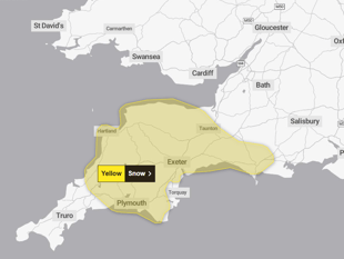 Met Office issues snow warning for South Hams