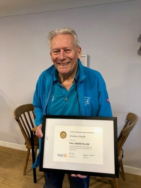 Graham with Award