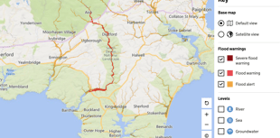 Flood warning issued for South Devon