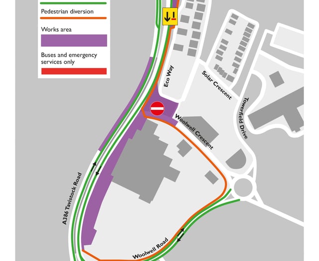 Woolwell to The George roadworks update