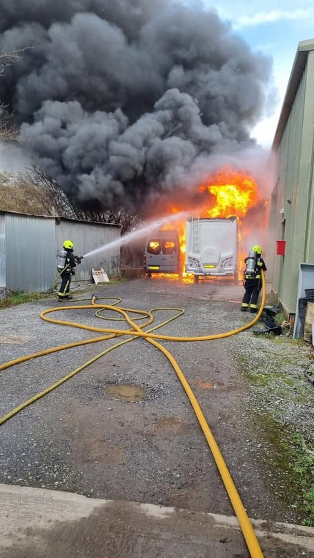 Fighting the fire in Newton Abbot