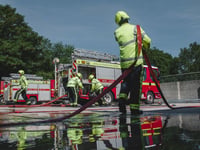 Building blaze in South Milton Sands