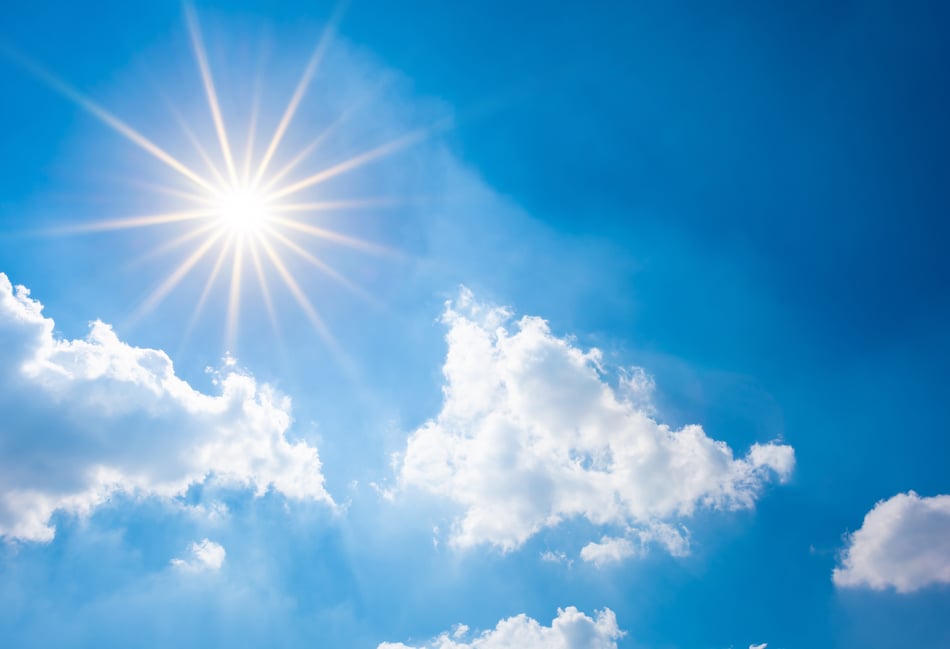 Sunny and mild today with patchy rain tomorrow