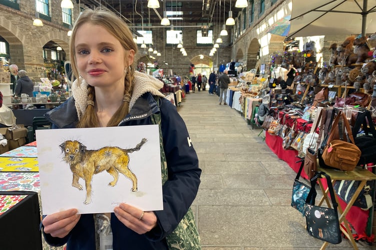 Ella Bees, 19, who won a prize at the first ever Tavistock Youth Market.