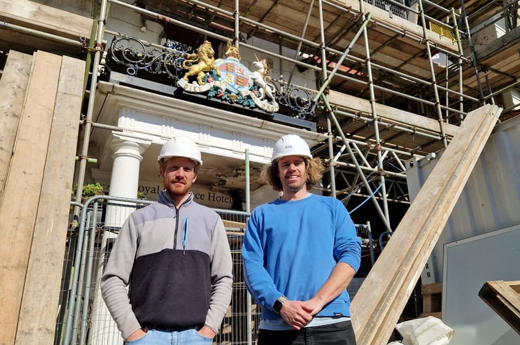 James Porter, left, and Max Sayers of NooKo at the Royal Clarence Hotel in Exeter