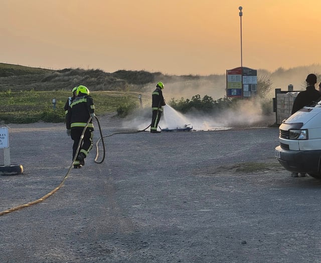 Barbecue mistake sparks bin fire at Bantham Beach