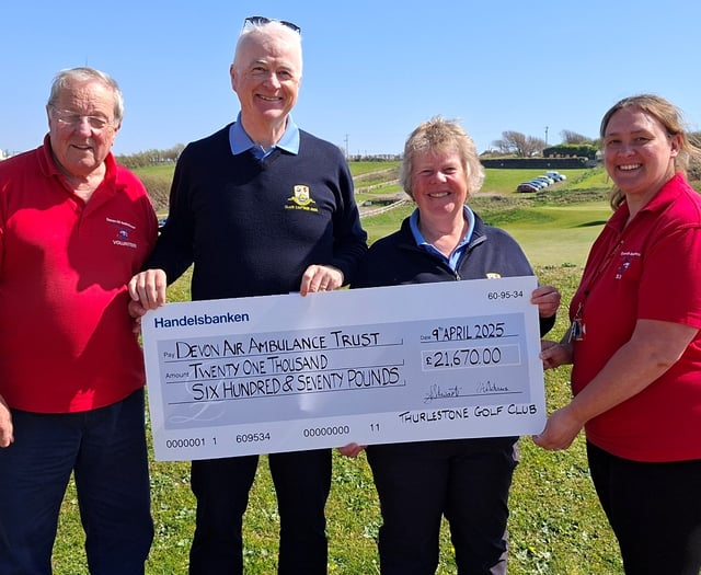 Thurlestone Golf Club raises record amount for Devon Air Ambulance