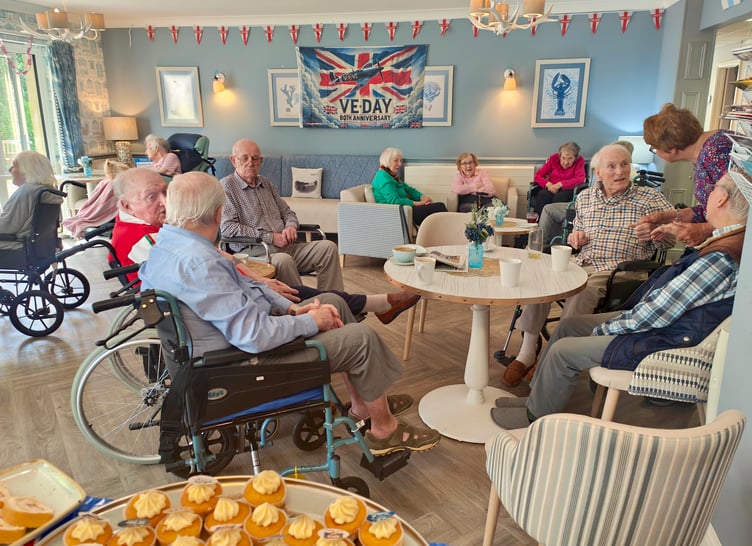 The pre-VE Day gathering at the Fleet Care Home