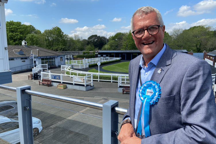Mick Cockerham, standing for Reform UK, won Newton Abbot South