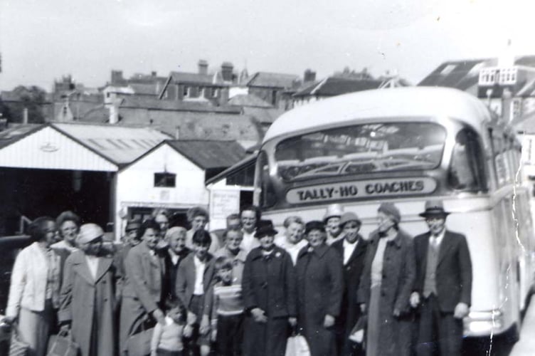 Tally Ho coach trip in 1965. Womens Fellowship (Chapel) group