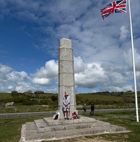 Ruth Brooking at Slapton War Memorial