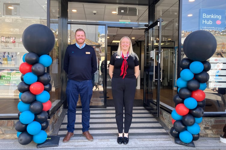 Barclays Branch Manager Alex Rea and Banking Hub Operator Joanna Thiel