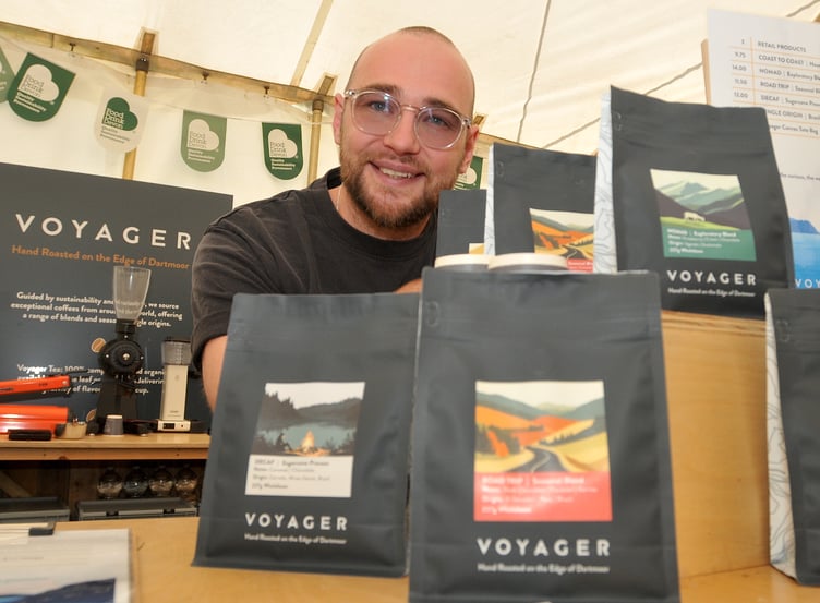 Devon County Show. Ryan Moore from Buckfastleigh-based Voyager Coffee