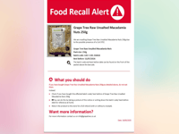 Grape Tree Nuts E. Coli Alert