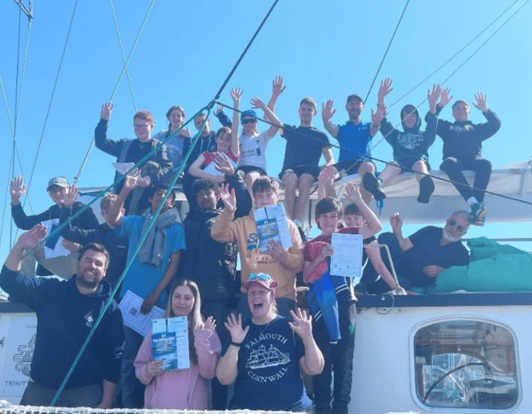 The students on board