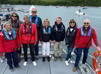 Salcombe RNLI fundraisers enjoy a trip out to sea