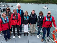 Salcombe RNLI fundraisers enjoy a trip out to sea