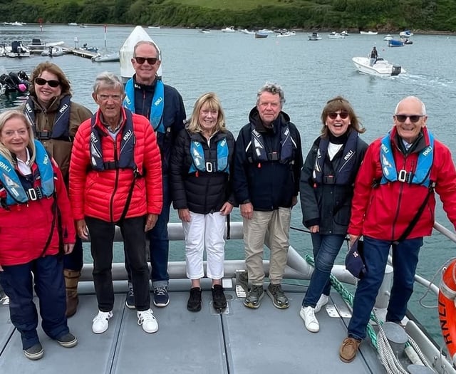 Salcombe RNLI fundraisers enjoy a trip out to sea