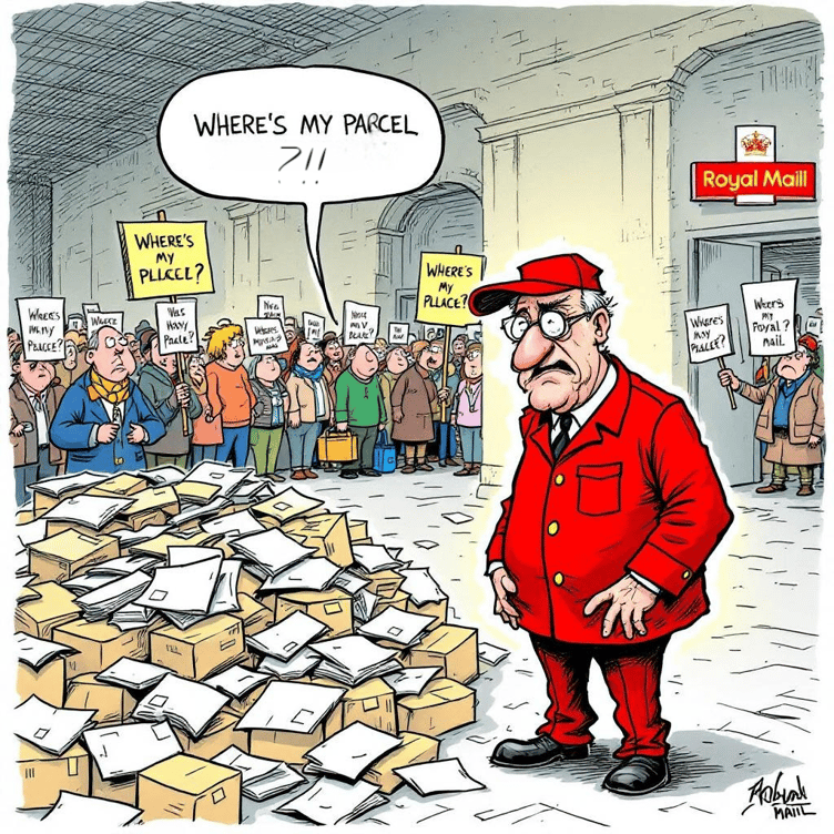 Royal Mail trouble as 20% of first class post not delivered on time.