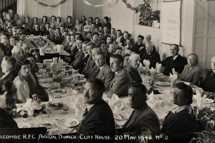 1948 Salcombe Rugby Football Club dinner at Cliff House
