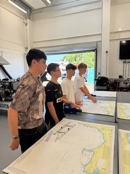 Dartmouth Academy students visiting Noss Marina