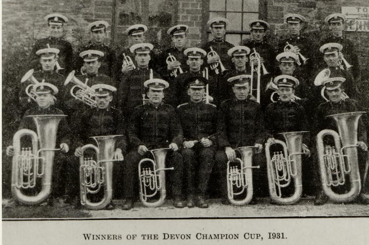 Kingsbridge Silver Band.   Winners of the Devon Champion Cup. 1931.