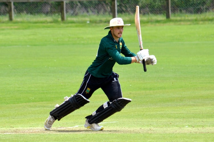 Cornwood's Ben Beaumont, who walloped an unbeaten 182 against Exeter
