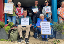 Protesters challenge Palestine Action terror label in Totnes