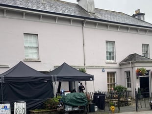 Beyond Paradise filming at Tavistock social club