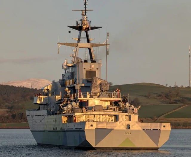 HMS Mersey guards Dartmouth Regatta