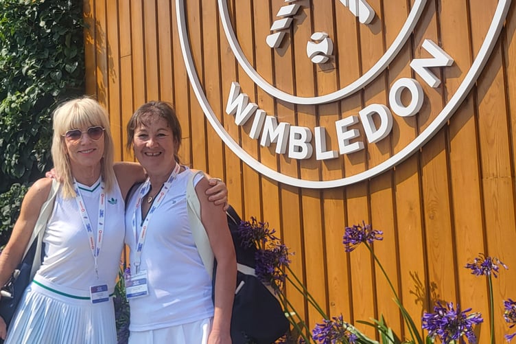 Avon Vale's Jacqui and Sarah at Wimbledon