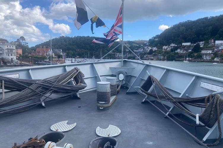 The bow of HMS Mersey