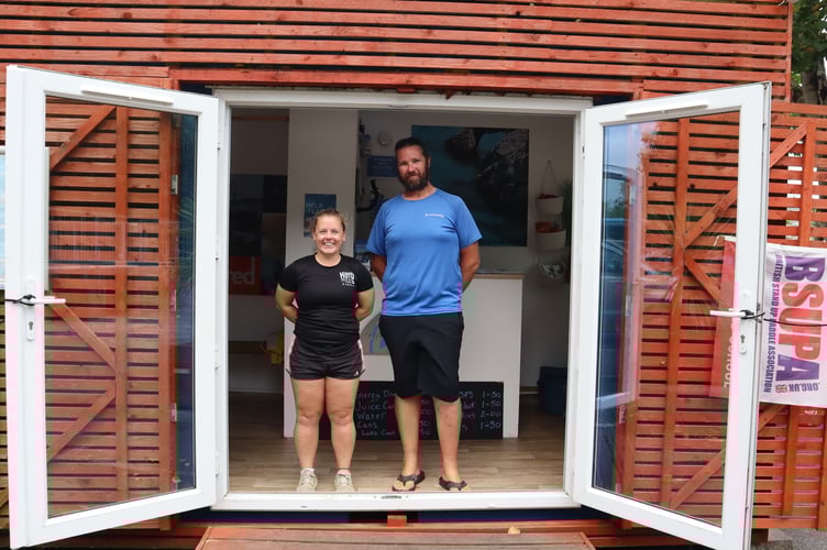 Rachel and Crispin at Waterborn SUP 