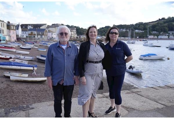From Left Councillor Keith Underhill, Commissioner Alison Hernandez and Jo Gask owner of The Healthy Pet Shop