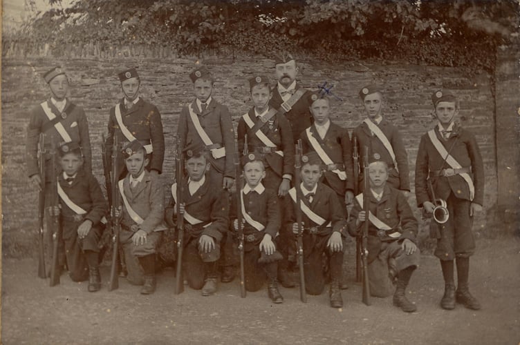 1900 to 1910  group of Dodbrooke Church Lads Brigade: 
All went into the  Great War and some were killed.