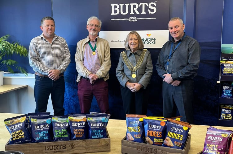 Burts Snacks welcomes the Lord Mayor of Plymouth Kathy Watkin