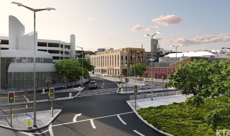A visual of the diagnostics centre which is currently under construction at Colin Campbell Court. Image courtesy: Plymouth City Council