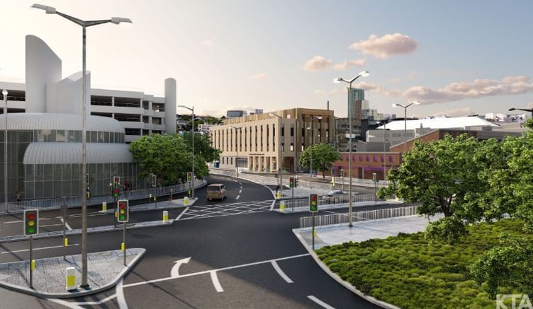 A visual of the diagnostics centre which is currently under construction at Colin Campbell Court. Image courtesy: Plymouth City Council