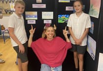 Charleton & West Alvington pupils show art inspired by Becky Bettesworth