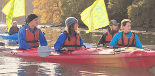 Kayak flotilla launches crowdfunding for River Dart Hub