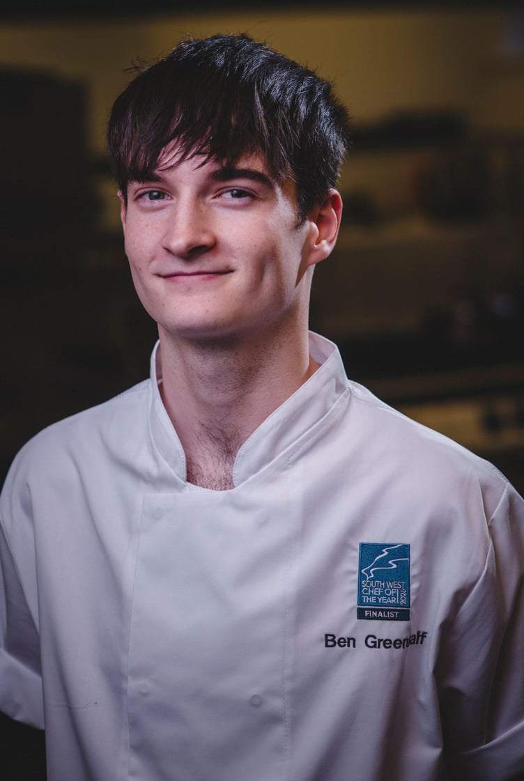 Headshot of Ben Greenhalf for the 2025 South West Chef of the Year Awards.