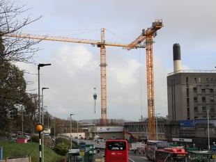 New Derriford Hospital Emergency Care Building features iconic cranes