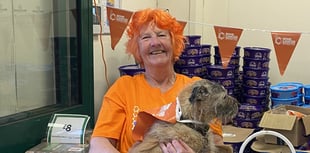 Rosie Barrett dyes hair for cancer cause