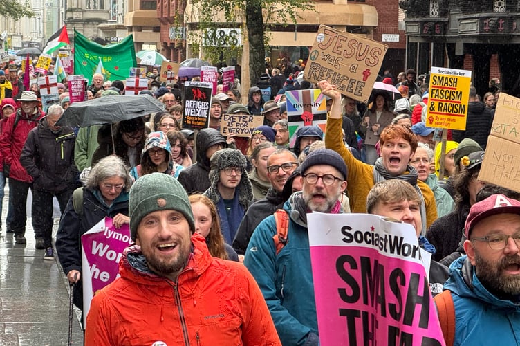 Members of the Exeter is for Everyone group during their march.  AQ 8708
