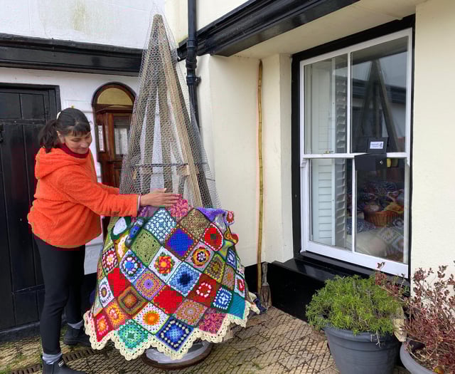 Dartmouth's crocheted 'Knitmas Tree' raises funds for Rowcroft Hospice