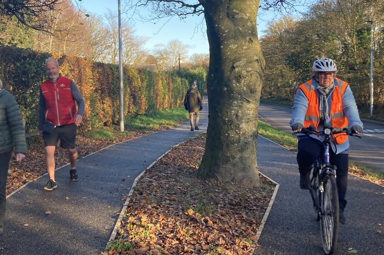 A section of path on Cornwood Road in Ivybridge now has more space for people on foot, mobility aids and cyclists.